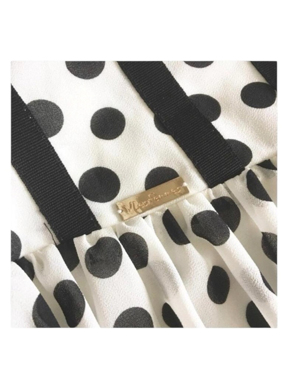 new Babylon Les Femmes ☻ Burlesque Corset Cocktail Dress ☻︎ Black Polka Dots ☻︎ - Picture 10 of 16